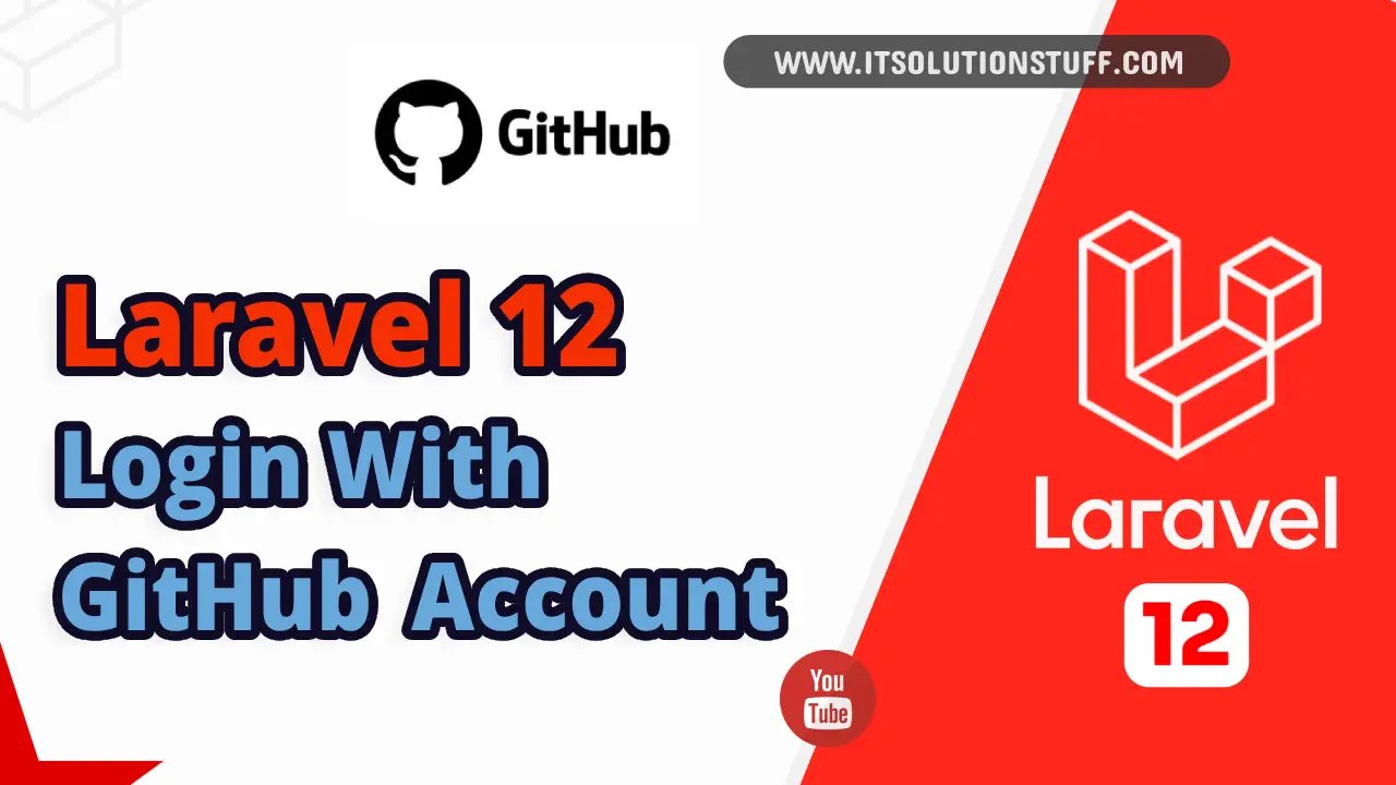 Laravel 12 Socialite Login with Github Account Example Image